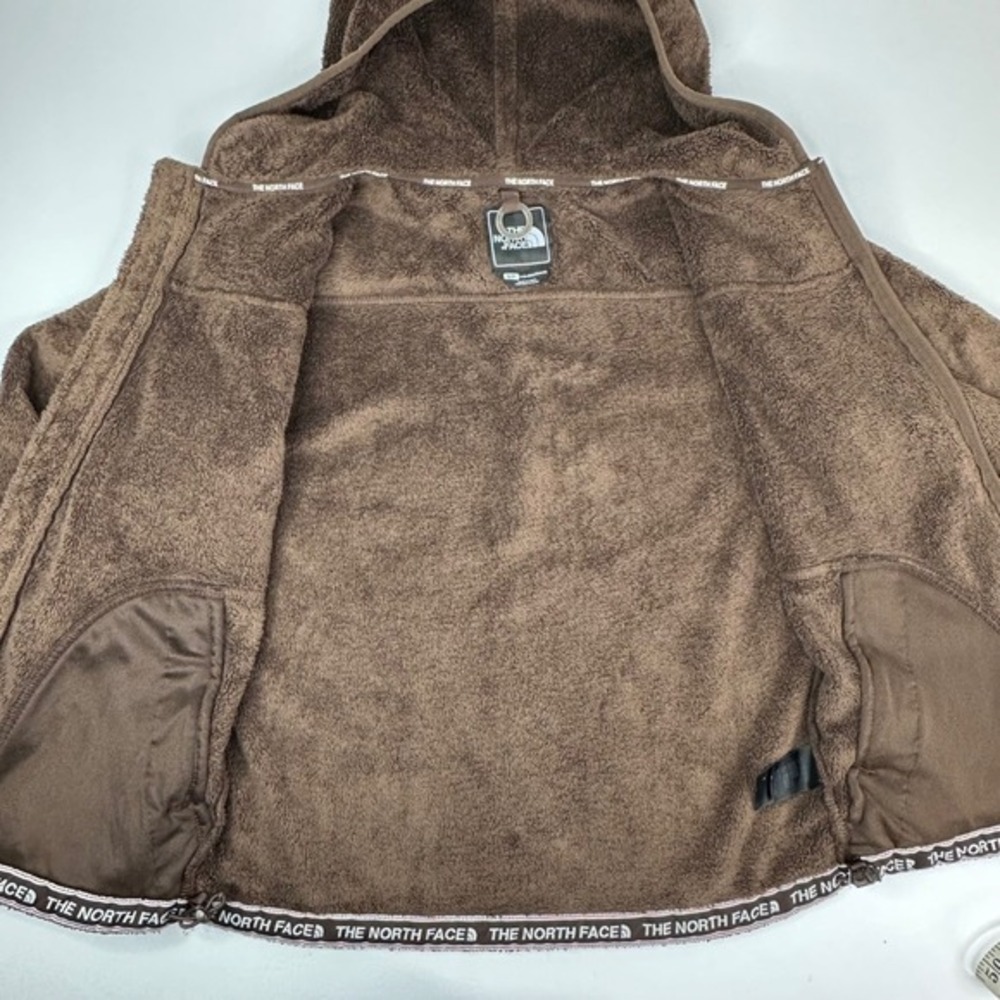 The North Face Brown Oso Fuzzy Fleece Athletic Hooded Jacket Womens Size Small - Picture 6 of 16